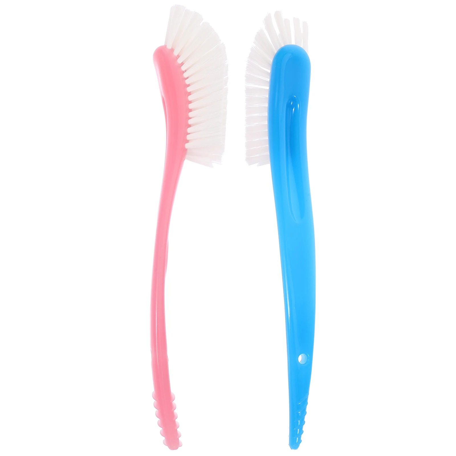 

2pcs Curved Head Pink Bottle Cleaning Brush for Baby Milk Feeding Small Cups Nylon Bristles Non Scratch Deep Cleaning Tool
