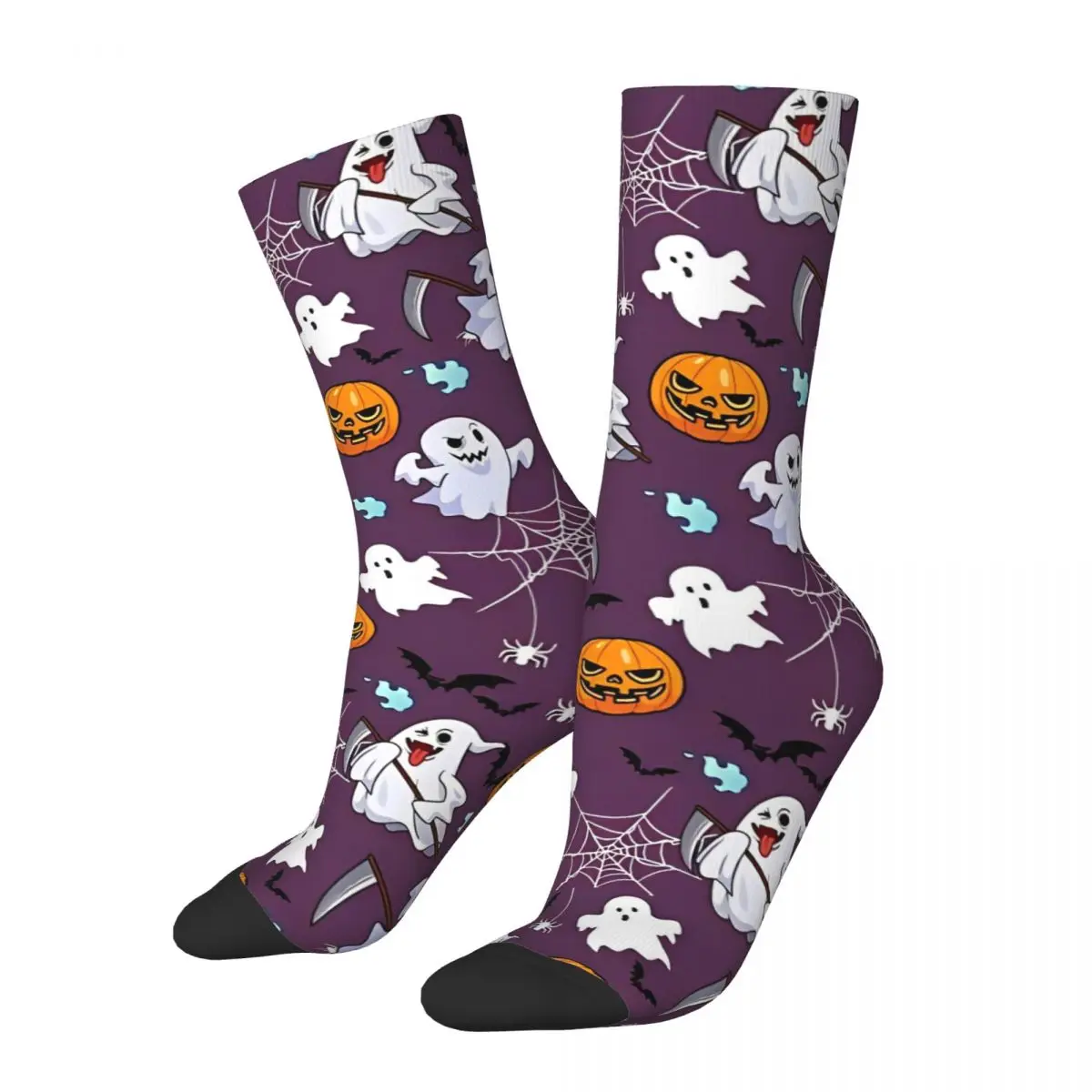 Halloween Pumpkins Ghost Brat (3) Stockings Graphic Fashion Socks Autumn Anti-Slip Socks Men's Outdoor Sports Breathable Socks