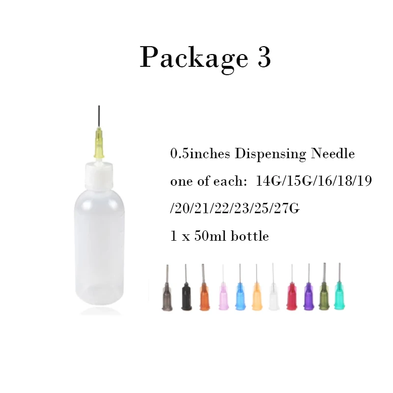 Syringes Plastic Squeeze Bottles and  Needle Tip etcDispensers Applicator Kit Works for Precisely DeliveryLiquid Glue and Ink