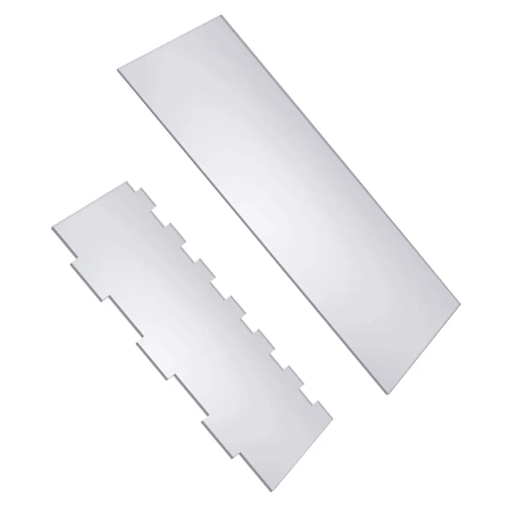 2Pcs Eco Friendly Acrylic Cake Scrapers Strong Flexible Baking Tools for Smooth Icing Edges Cream Scraping Flour Shoveling and