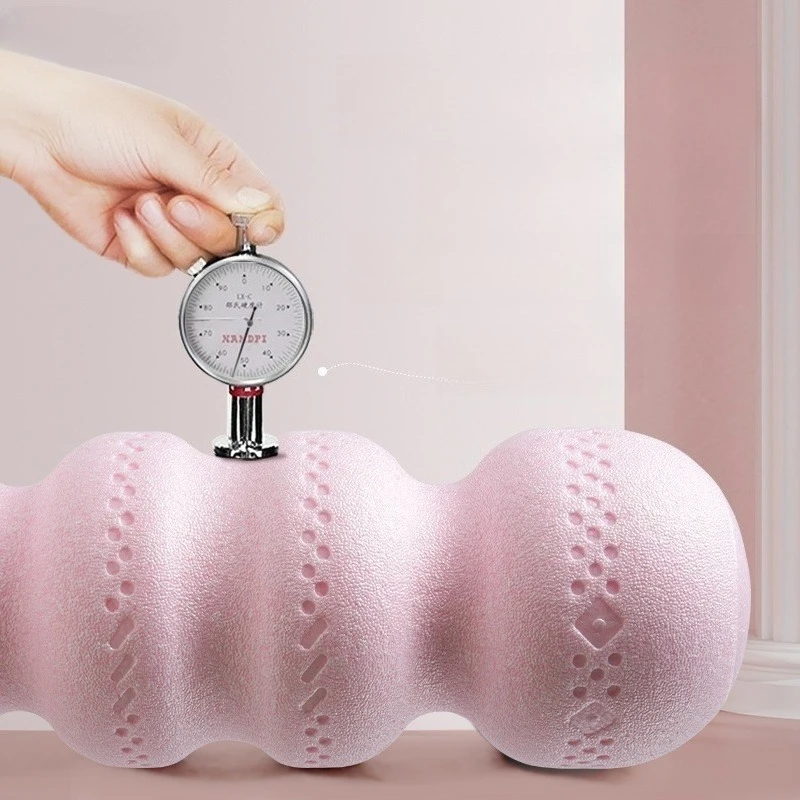 1 قطعة كرة الفول السوداني الصلبة رغوة محور العضلات الاسترخاء اللياقة البدنية اليوغا العمود تدليك الأضلاع نحيل الساق اليوغا الإمدادات المساعدة