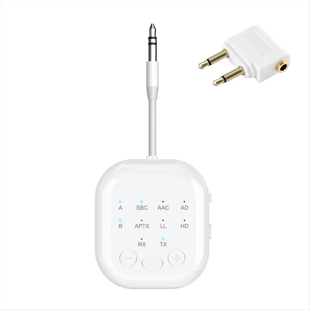 2026 New + -Adaptive Bluetooth 5.3 Transceiver High-Definition Low Latency Wireless Audio Adapter for Airplanes/TV/Car