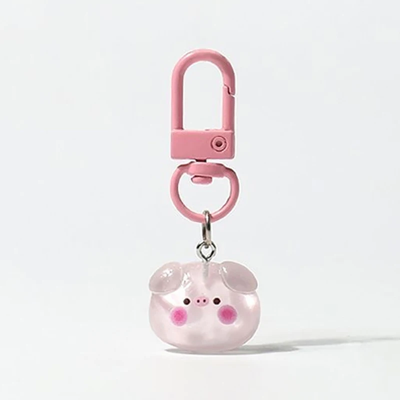 1Pair Cute Sweet Pink Pig Keychain Pendant Cartoon Versatile Charm Key Rings Exquisite Backpack Decoration Accessories Gifts