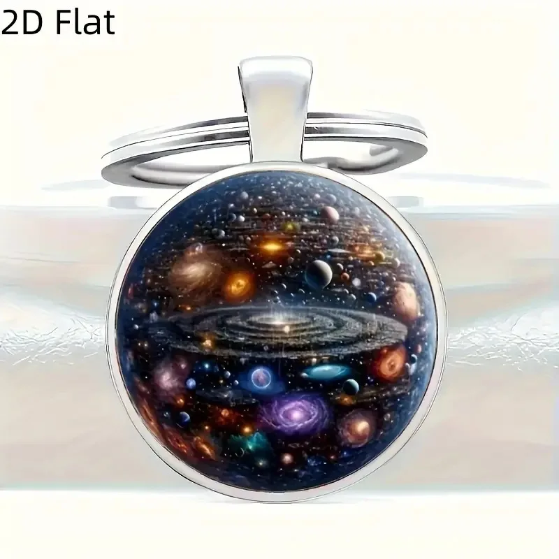 nebula keychain Nebula Space Jewelry Planets Colorful Galaxy Star Spcace Women Men keyring