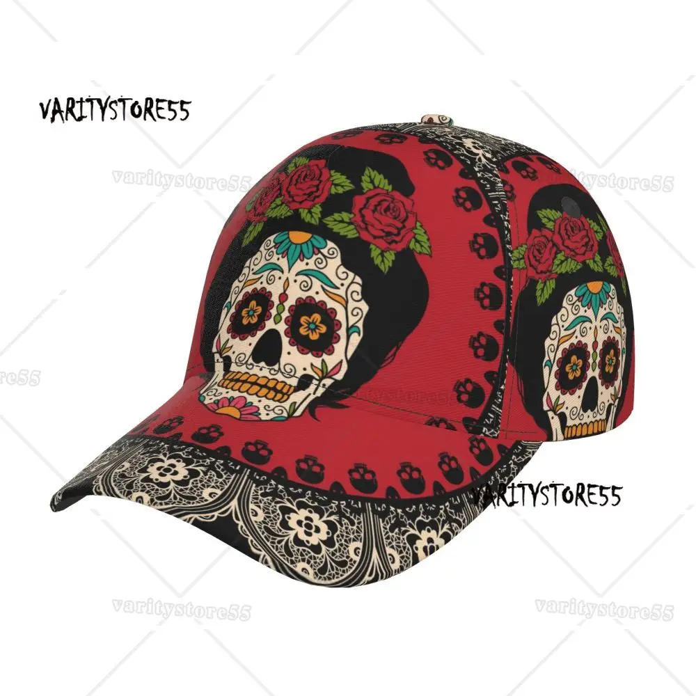 Frame With Mexican Skull Girl Outdoor Sport Caps Baseball Hat Men Women Visor Cap Baseball Cap Street Hip Hop Caps