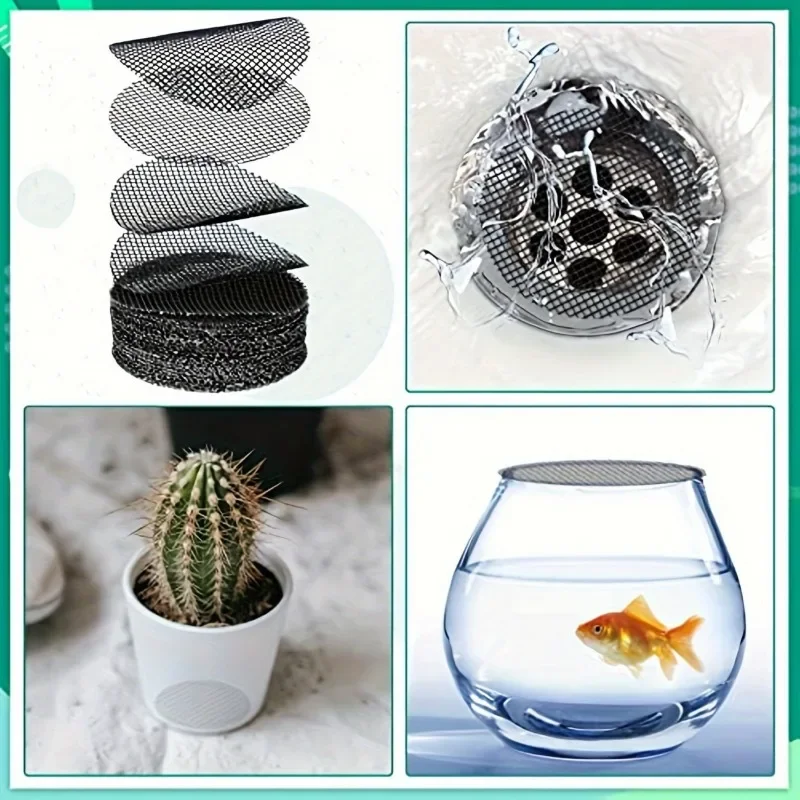 50Pcs Flower Pot Hole Mesh Pads Planter Tray Keep Soil In and Drainage Out Plant Trays For Pots Garden Supplies