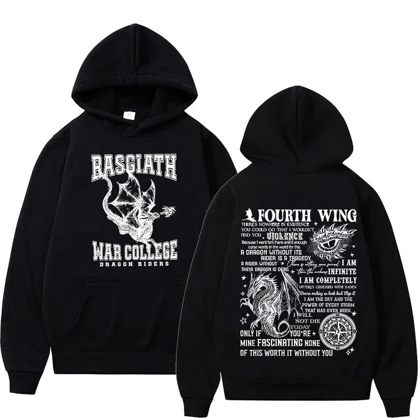 

2024 New Casual Anime Basgiath War College Fashion Trend Dragon Knight Hoodie for Men and Women Casua I Fa