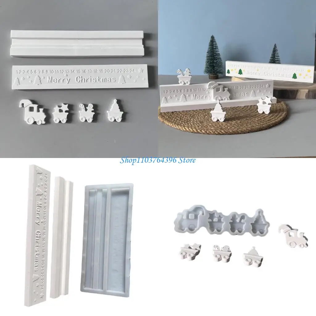  Crafting Silicone Mold Christmas Countdown Calendar Design Heat Resistant Suitable for Baking Resin Art Creations