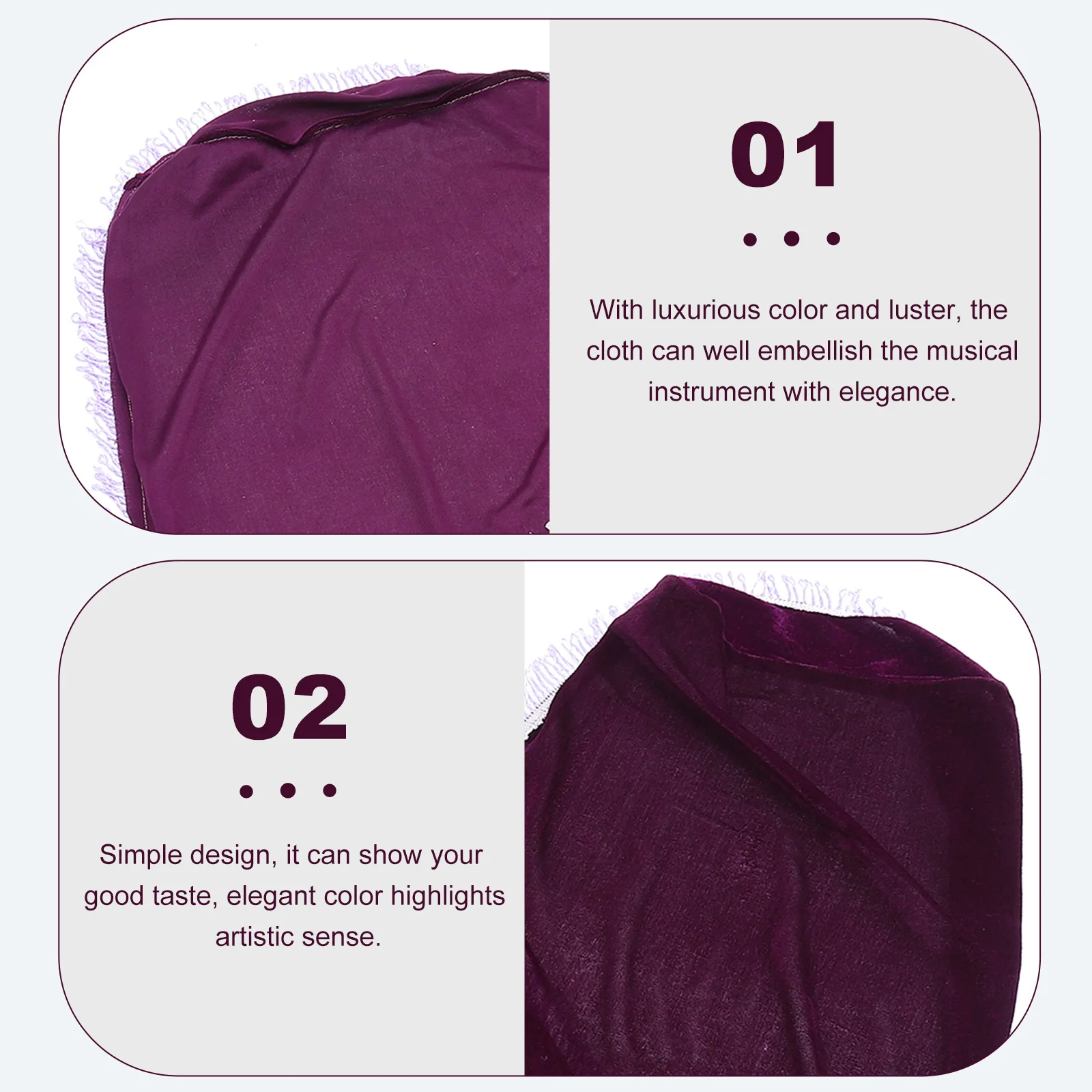 

Guzheng Dust-Proof Cover Foldable Protective Cover For Musical Instrument Tassel Design Anti-Dirt Decorative Case For