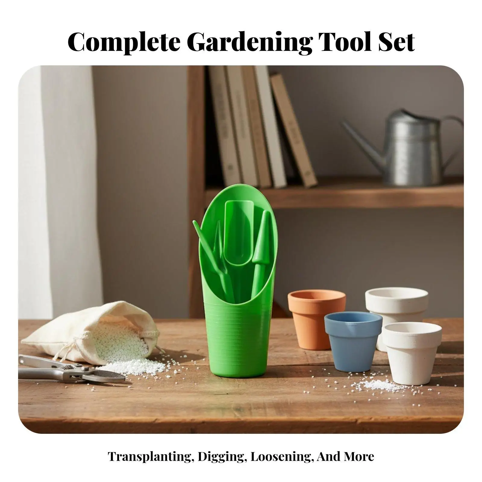 Miniature Plant Tool Set 4 Piece Garden Tools Kit for Transplanting Succulent Bonsai Soil Digging Weeding Supplies