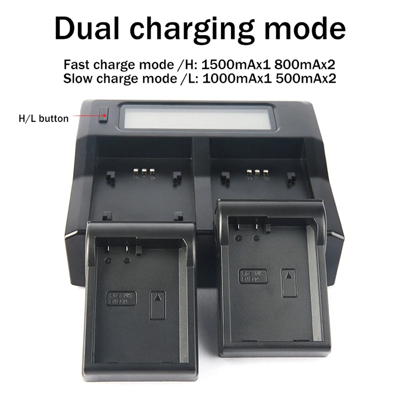 T04C-ENEL14 LCD Digital Double Charge Charger For Nikon D3200 D3500 D5100 D5200 Replaceable Panel Seat Charge