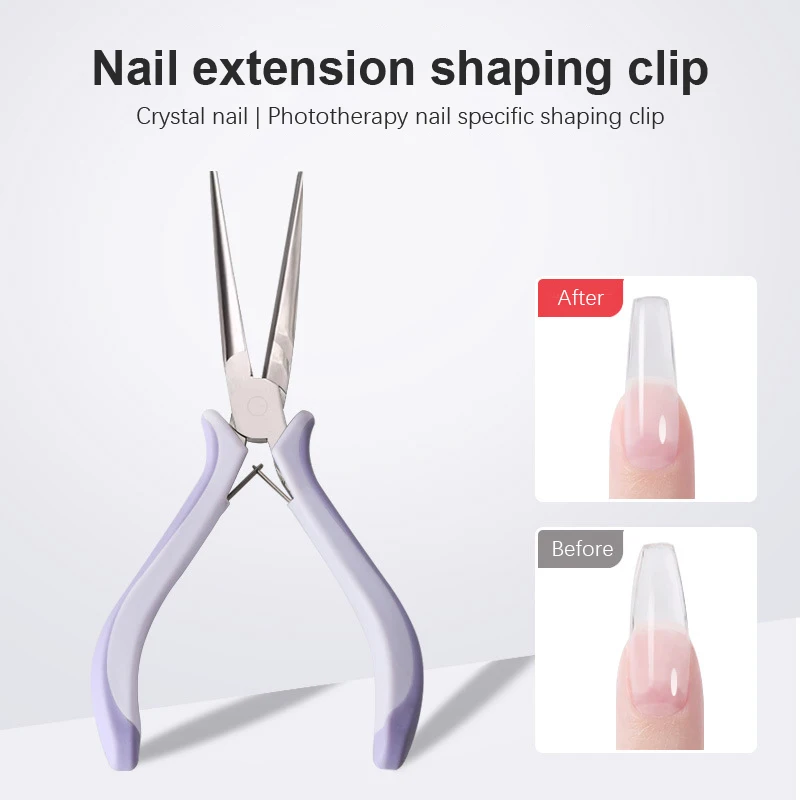 Acrylic Nails Pincher Quick Building Extension Tips Clips Manicure Tools Nail Shaping Tweezers C Curve Pinching Tool UV Gel Mold