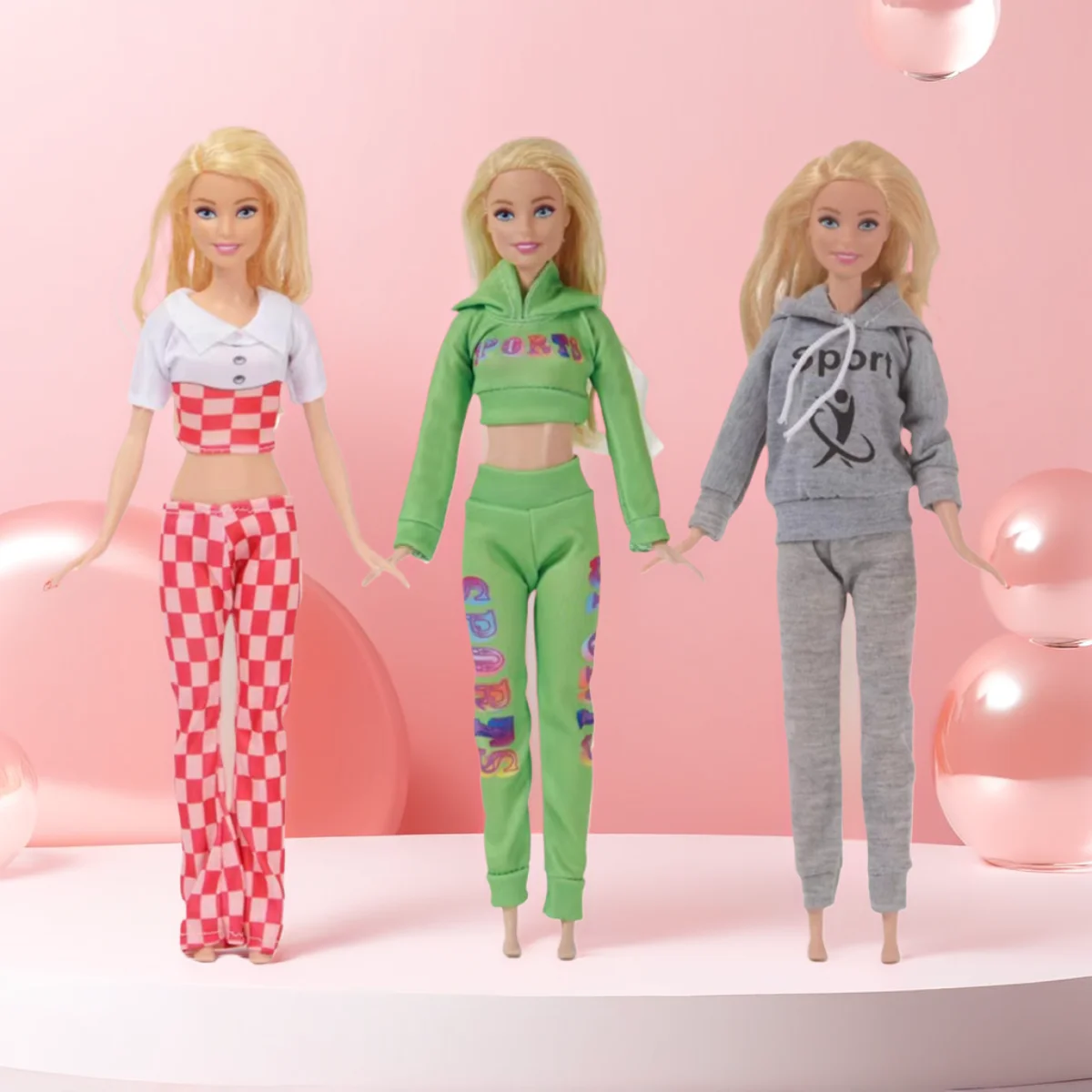 3pcs set Fashion Outfit for 11.5 inches 30cm BJD Barbie Blyth 1/6 MH CD FR SD Kurhn Doll Clothes Girl Figure Toy Accessories