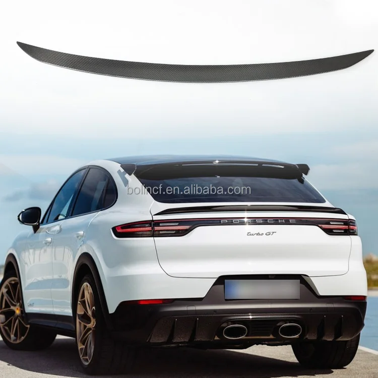 tail wing carbon fiber rear spoiler  for Porsche Cayenne 9Y0 coupe 2018-2020     trunk 