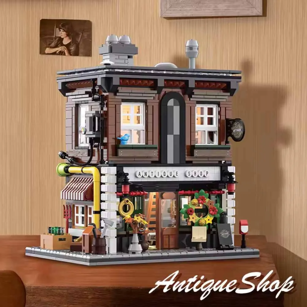 

1950PCS Antique Shop Street View MOC Bricks City House Model Building Blocks Assembly Sets Toys Christmas Gift For Kids