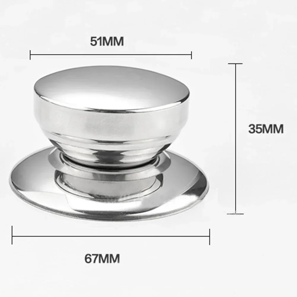 스테인레스 스틸 냄비 뚜껑 손잡이, 내열 냄비 팬 뚜껑 손잡이 리프팅 손잡이, 가정용 주방 조리기구 교체 부품, 2 개