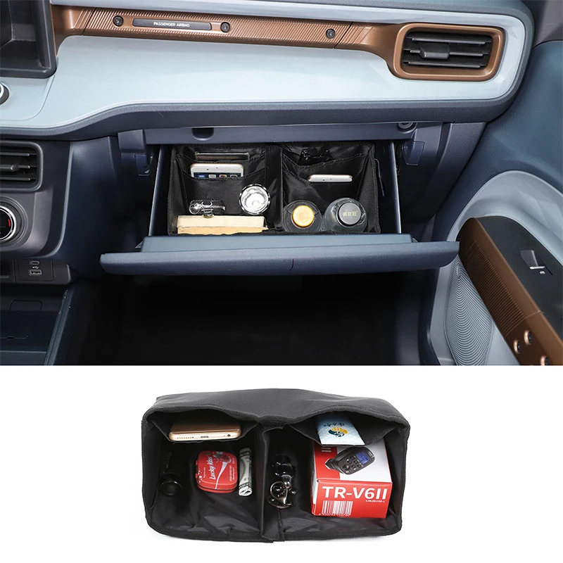 Handschuhfach-Trennwand Aufbewahrungstasche Mittelkonsolen-Organizer für Ford Maverick P758 2022-2026