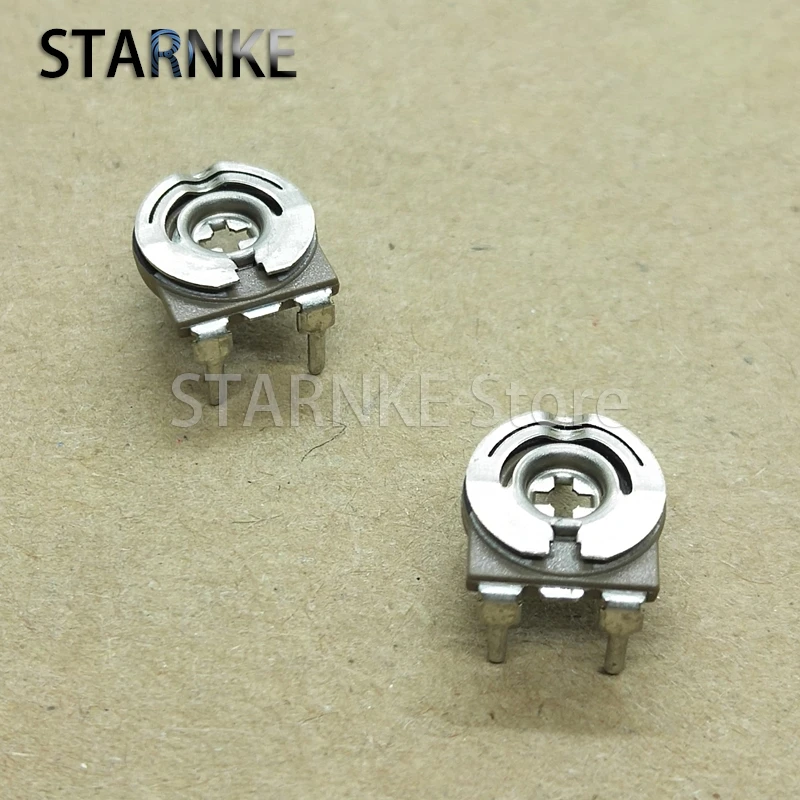 10PCS Horizontal 3Pins 100K Adjustable Resistance 8MM Fine-tuning Potentiometer 104