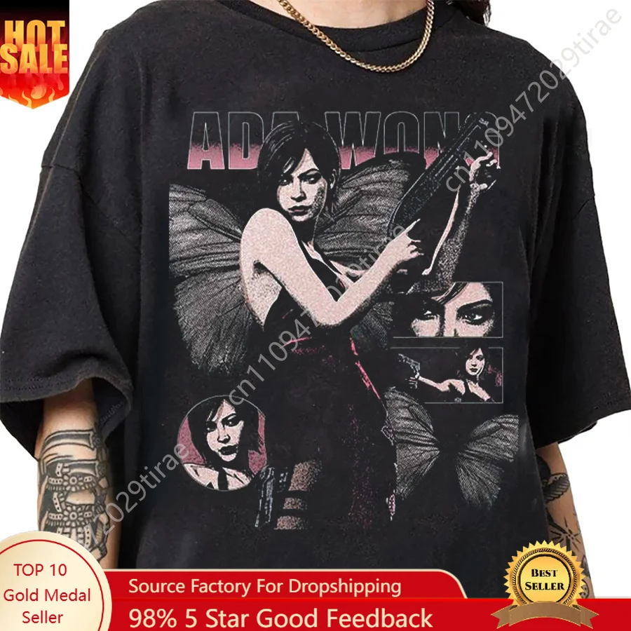 ADA WONG Resident Evil Biohazard Game T-shirt For Men Women 100% Cotton T Shirts Streetwear Tops J47
