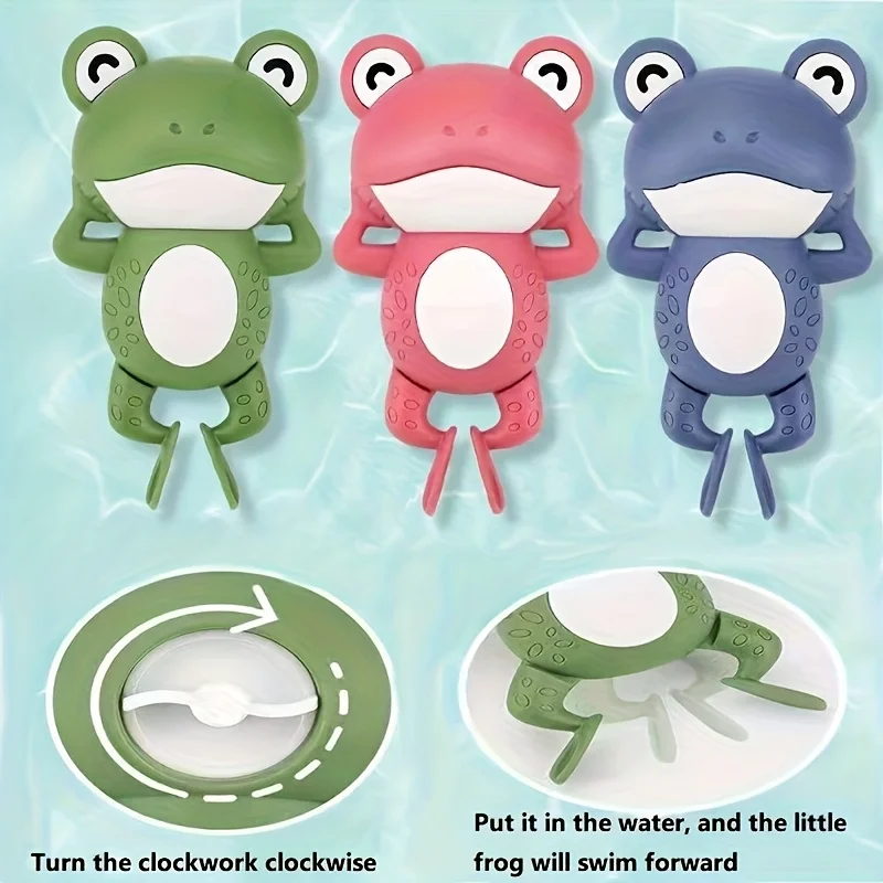 インタラクティブな時計仕掛けのお風呂のおもちゃ - 水時計付きの動くカエルの赤ちゃん、幼児と乳児のための教育的な水泳おもちゃ