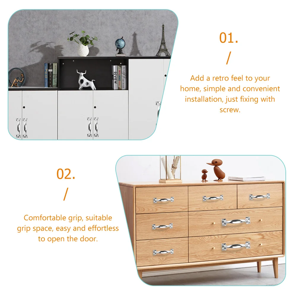 

2Pcs Door Handles Stainless Steel Sliding Gate Wooden Internal Garage Barn Closet Kitchen Wardrobe Durable Retro