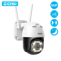 ZOSI 5MP PTZ Wifi IP Camera 5X Zoom Outdoor Person Vehicle Pet Package Detect 2-Way Audio Wireless Video Surveillance Cameras