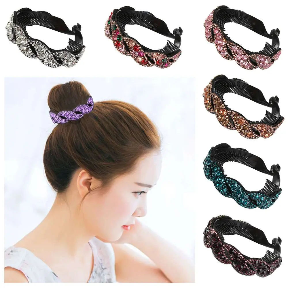 

New Hair Accessories Ponytail Holder Crystal Hair Claw HairClips Bun Hairpin Headwear