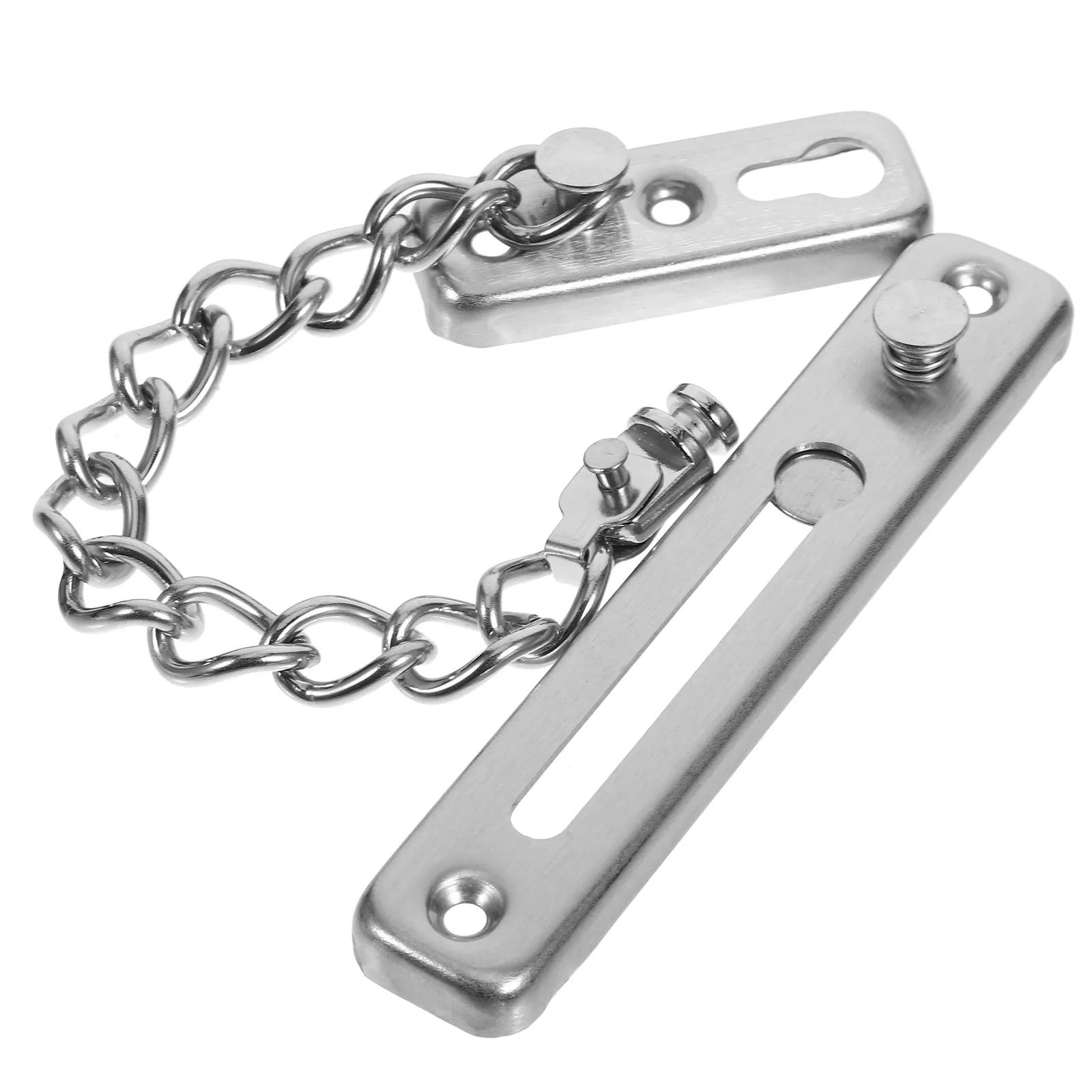 1Set Door Chain Lock Stainless Steel Security Lock Indoor Safety Chain Latch for Hotel Home Office Bedroom Garage Gate view 5