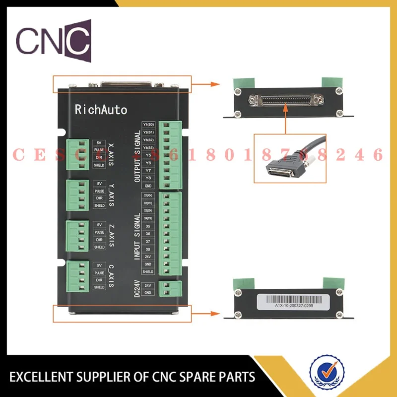 

RichAuto DSP A11E/A18 CNC controller 3- 4-axis wiring A12/A15 genuine signal line and connection board