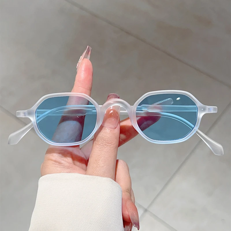KAMMPT Vintage Ovale Zonnebril Mannen Mode Multi-color Outdoor Shades Vrouwen Trendy Retro Koreaanse Stijl Casual Decor Zonnebril