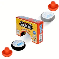 Air Hockey Hover Puck, Mini elektrische drijvende hockey met 2 rode Air Hockey Pushers, Tafelblad Hockey Hover Puck voor kinderen