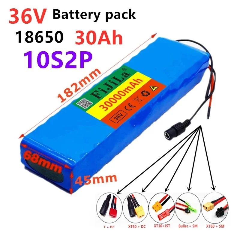 

36V 30Ah 10S2P Batterie ebike batterie pack 18650 Li-Ion 500W High Power und Kapazität 42V Motorrad roller