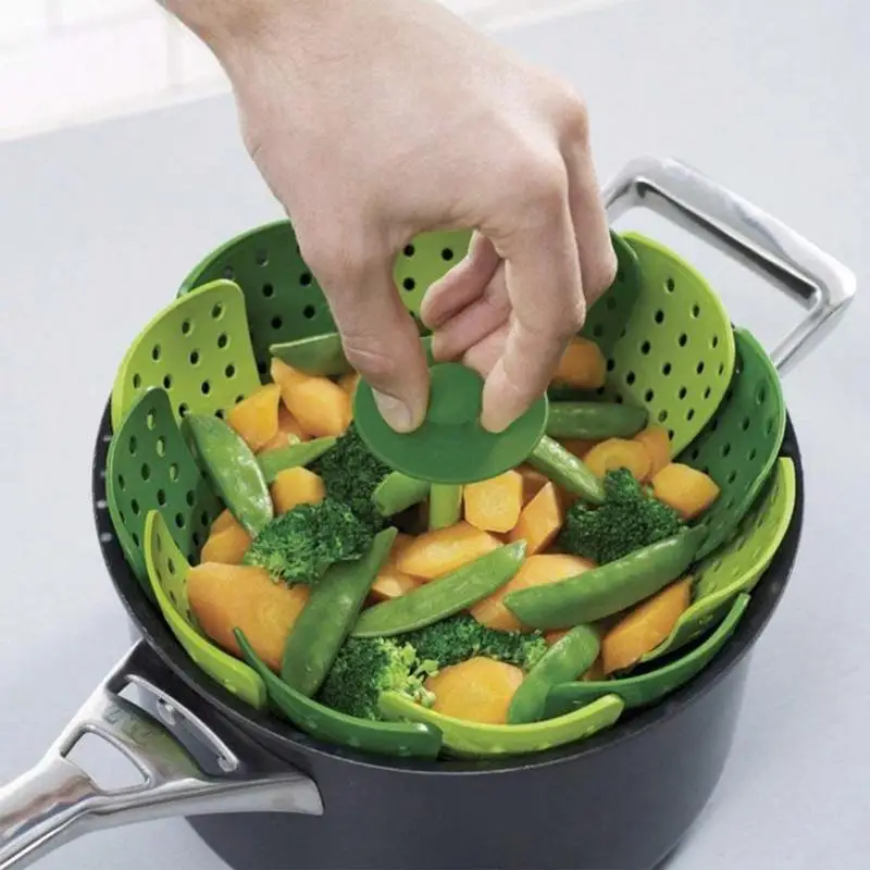 Folding Steamer Basket Food Steamer Basket Steamer Insert Steamer Cookware Kitchen Utensil For Veggies & Seafood Cooking