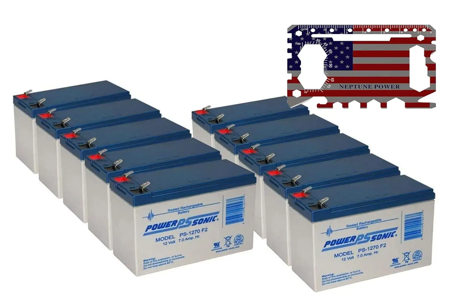 46-in-1 Multi Tool & 12V 7Ah SLA Battery, 10 Pack with F2 Terminal, Power Tool & Energy Storage, Customized