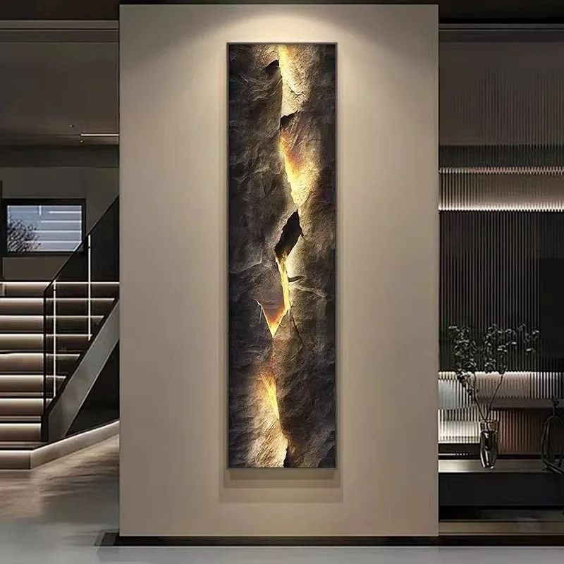 Modern LED Vertical Bar Home Decoration Wall Painting Lamp Entrance Lobby Dining Room Bedroom High-End Art Hanging Painting Lamp