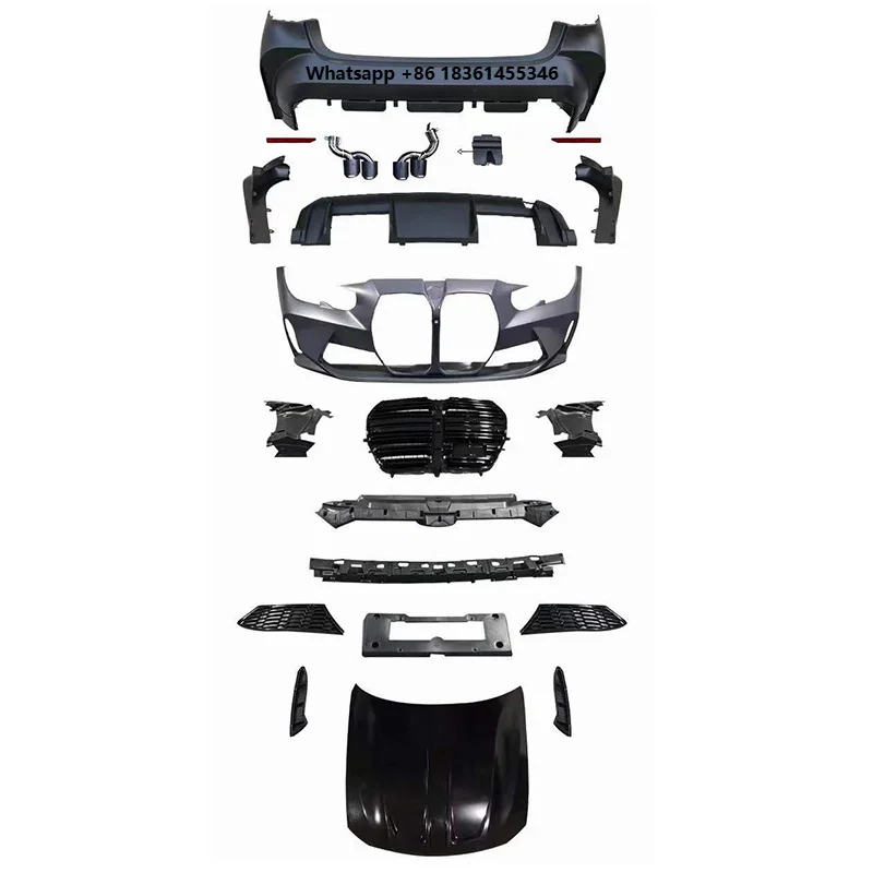 

For 3 Series G20 2019-2022 Bodykit Front Bumper Rear Bumper Grille Modified to G80 M3 Body Kit Car Hood