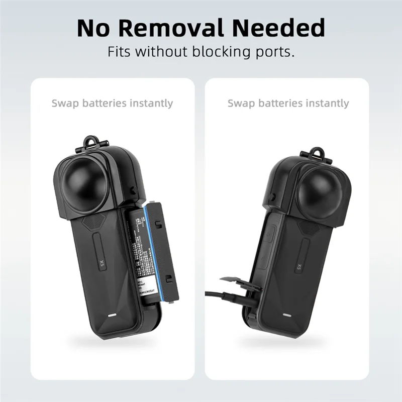 ABSQ-untuk Insta360 X5 Aksesori Kamera Olahraga Casing Lensa Gimbal Penutup Pelindung Tahan Benturan Antigores