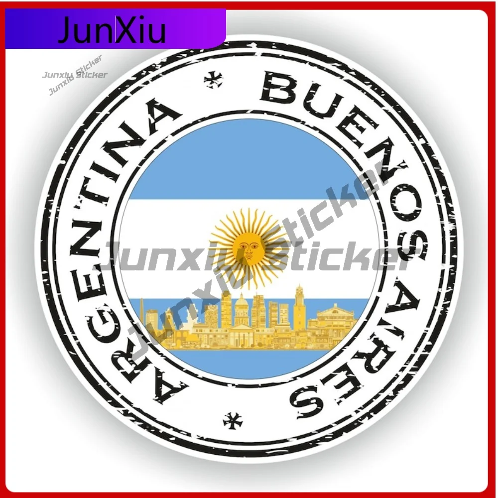 

Argentina Buenos Trendy Wall Weatherproof Sticker Accessory Boat Truck Seal Round Cute Window Wall Sticker Aires Scratch Anti