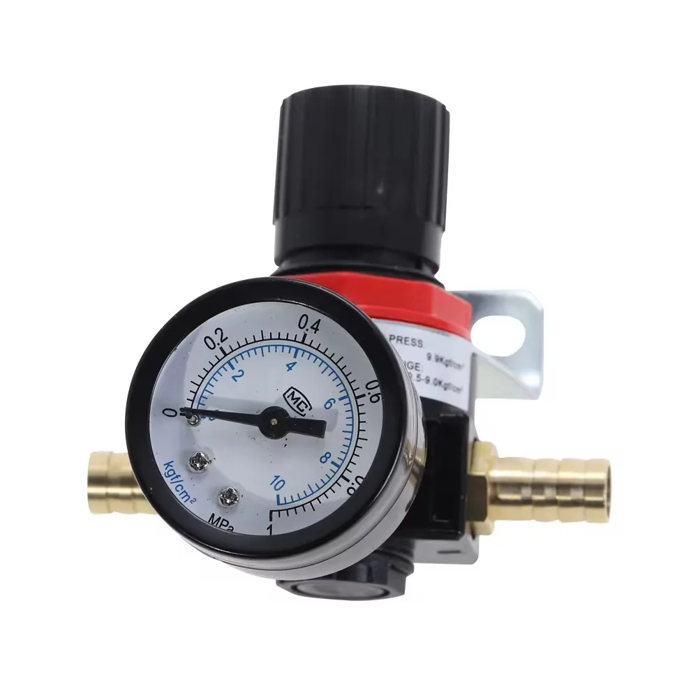 EU AR2000 1/4" Thread BSP Pneumatic Air Compressor Pressure Regulator Reduction Valve 4MM 6MM 8MM 10MM 12MM Connector Fittings