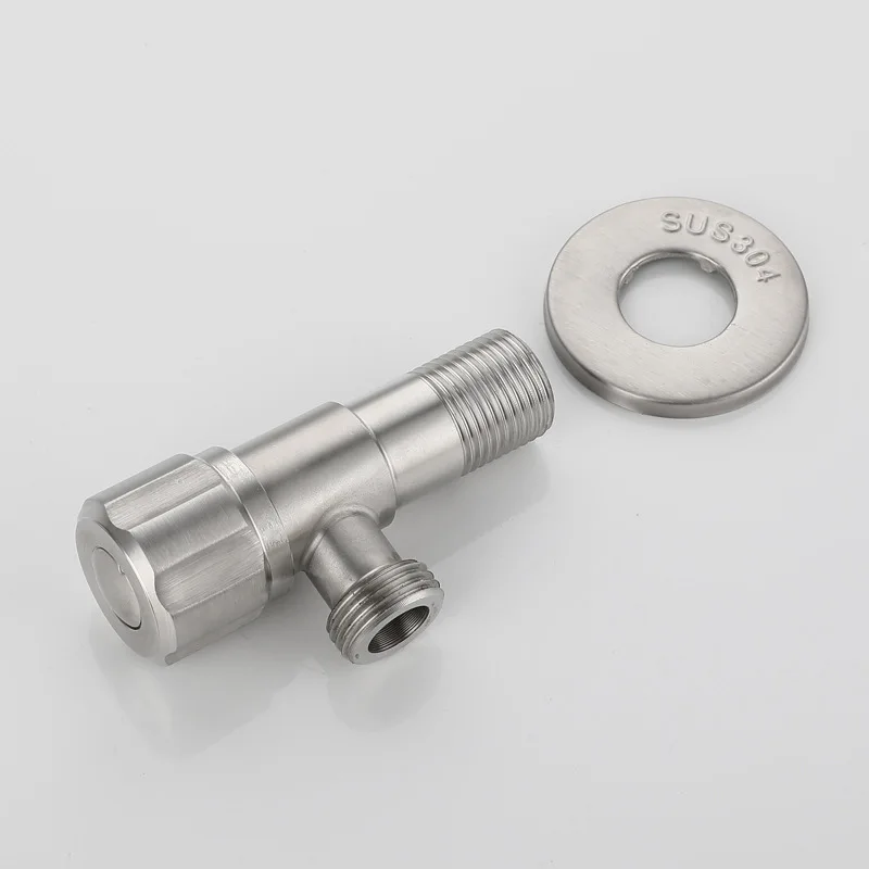 Válvula Triangular de Aço Inoxidável 304, Moderno Quarter Turn Angle Valve, Válvula de entrada de água, Sem chumbo