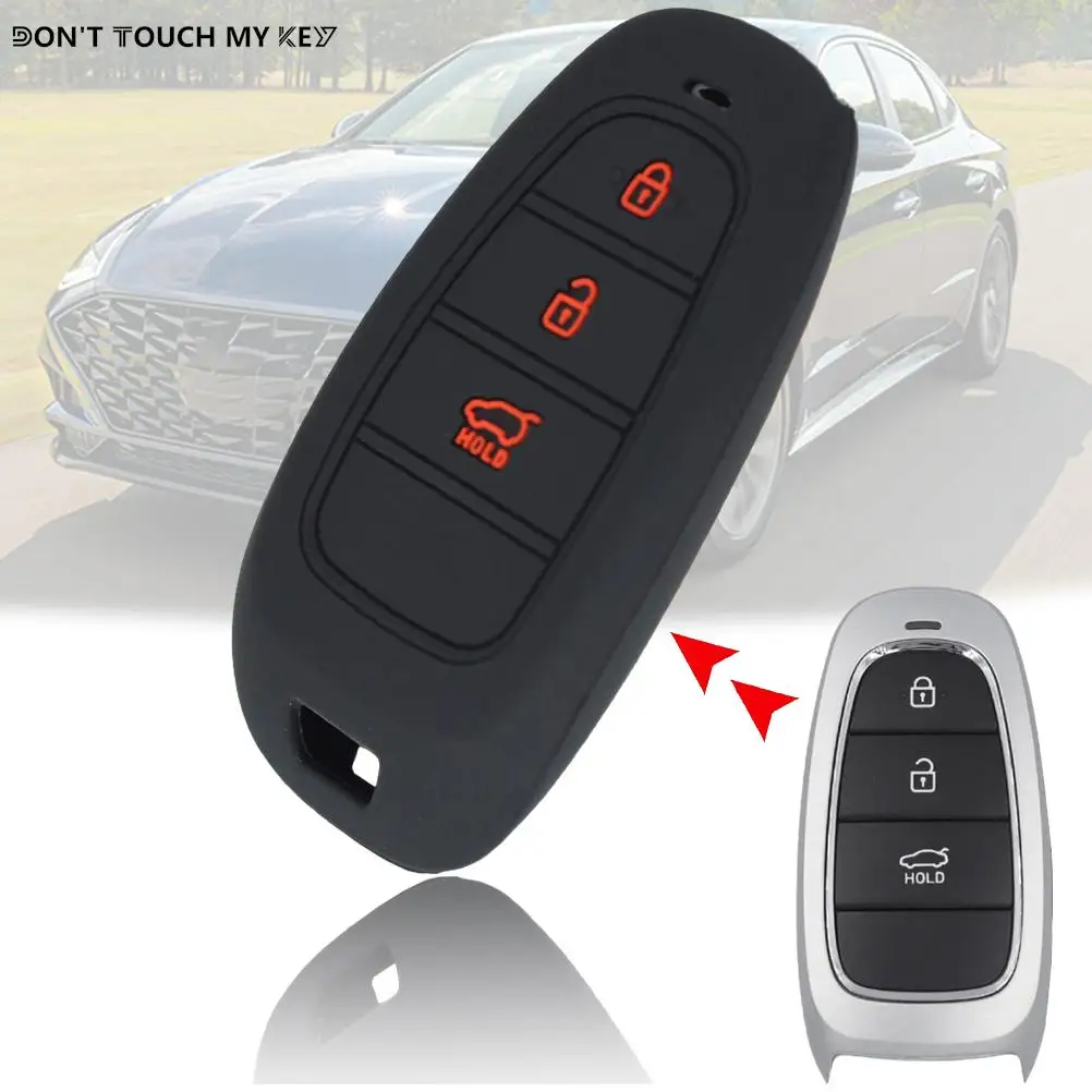 3 Button Car Remote Control Keyless Key Shell Case Cover Fob Replacement Skin Holder Protector For Hyundai Sonata 2019 2020 2021