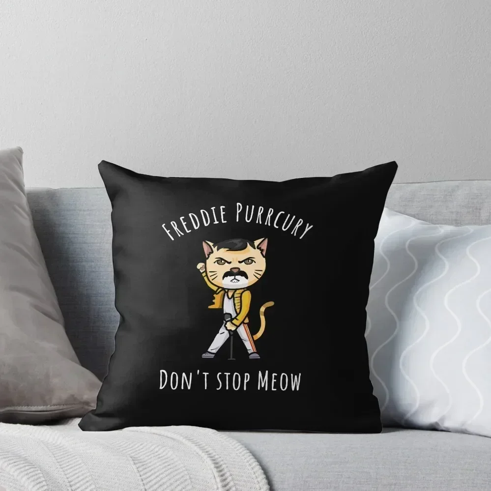 

Don't Stop Meow Freddie purrcury Cat Throw Pillow Decorative Sofa Cushion Sofa Cushion Cover pillow