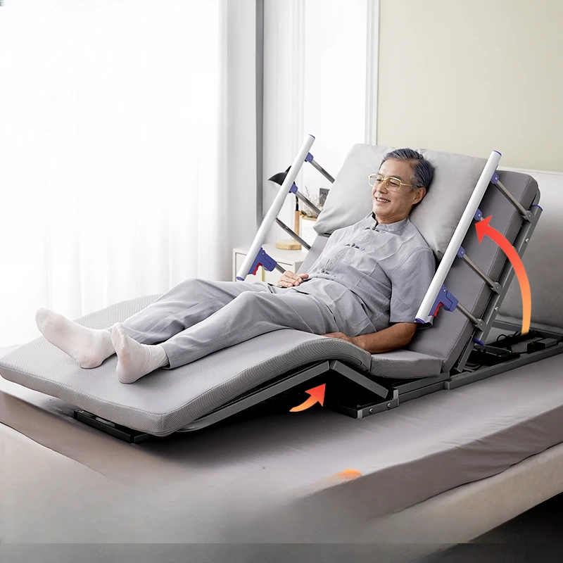 Household multifunctional paralyzed patient lift medical bed, fully automatic elderly electric home care mattress