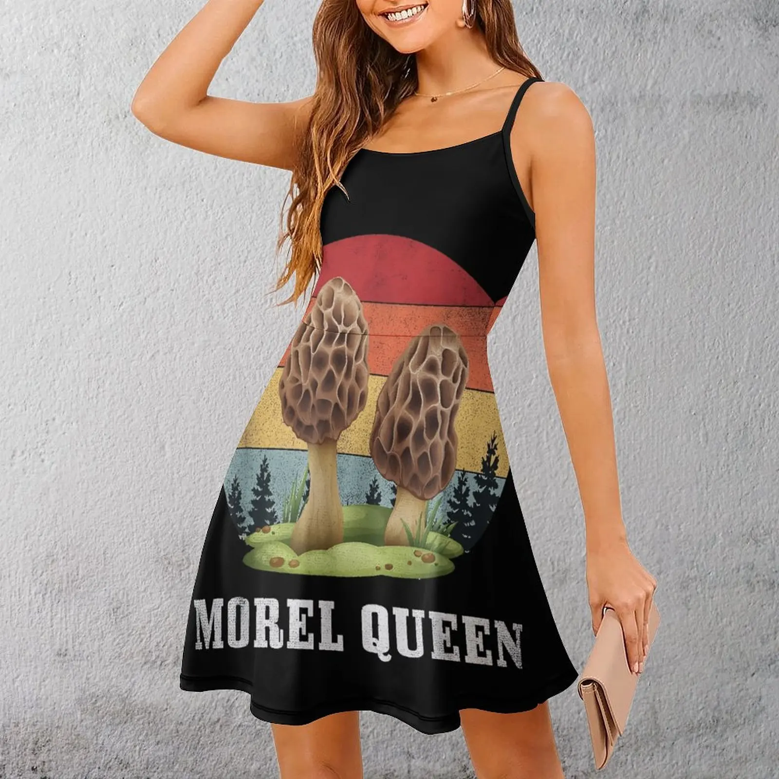 

Сексуальное женское платье на подтяжках, Morel Queen, грибное искусство, женское платье на бретельках, новинка, вечеринки, шутка