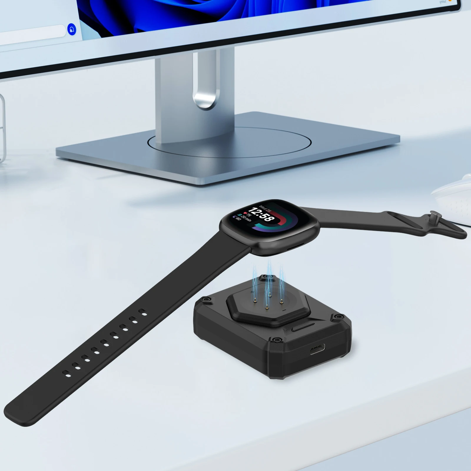 

Smart Watch Charger Replacement Accessories with Cable Charging Dock for Google Pixel Watch 3/2 & Fitbit Versa 4/3