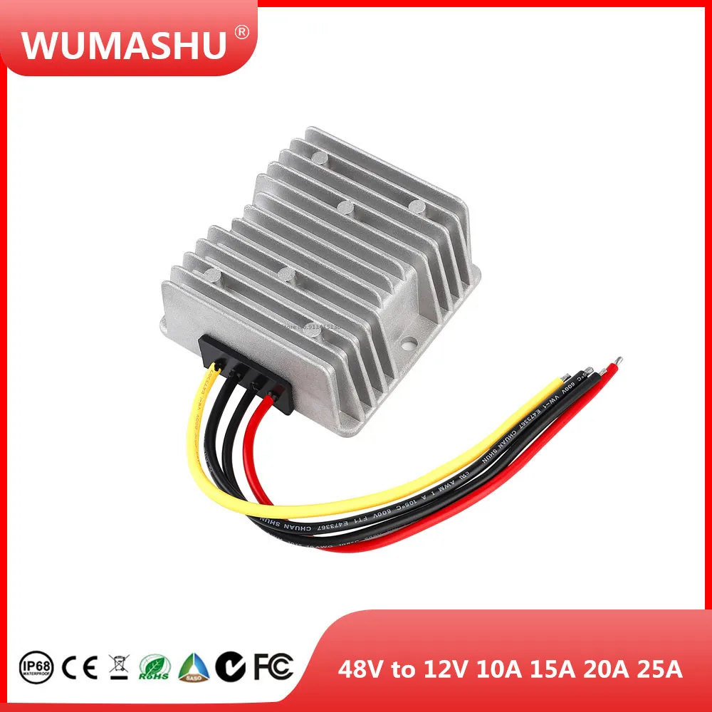 

48V to 12V 10A 15A 20A 25A DC DC Converter Transformer Voltage Regulator Step Down Buck Module Power Supply for LED Car Solar