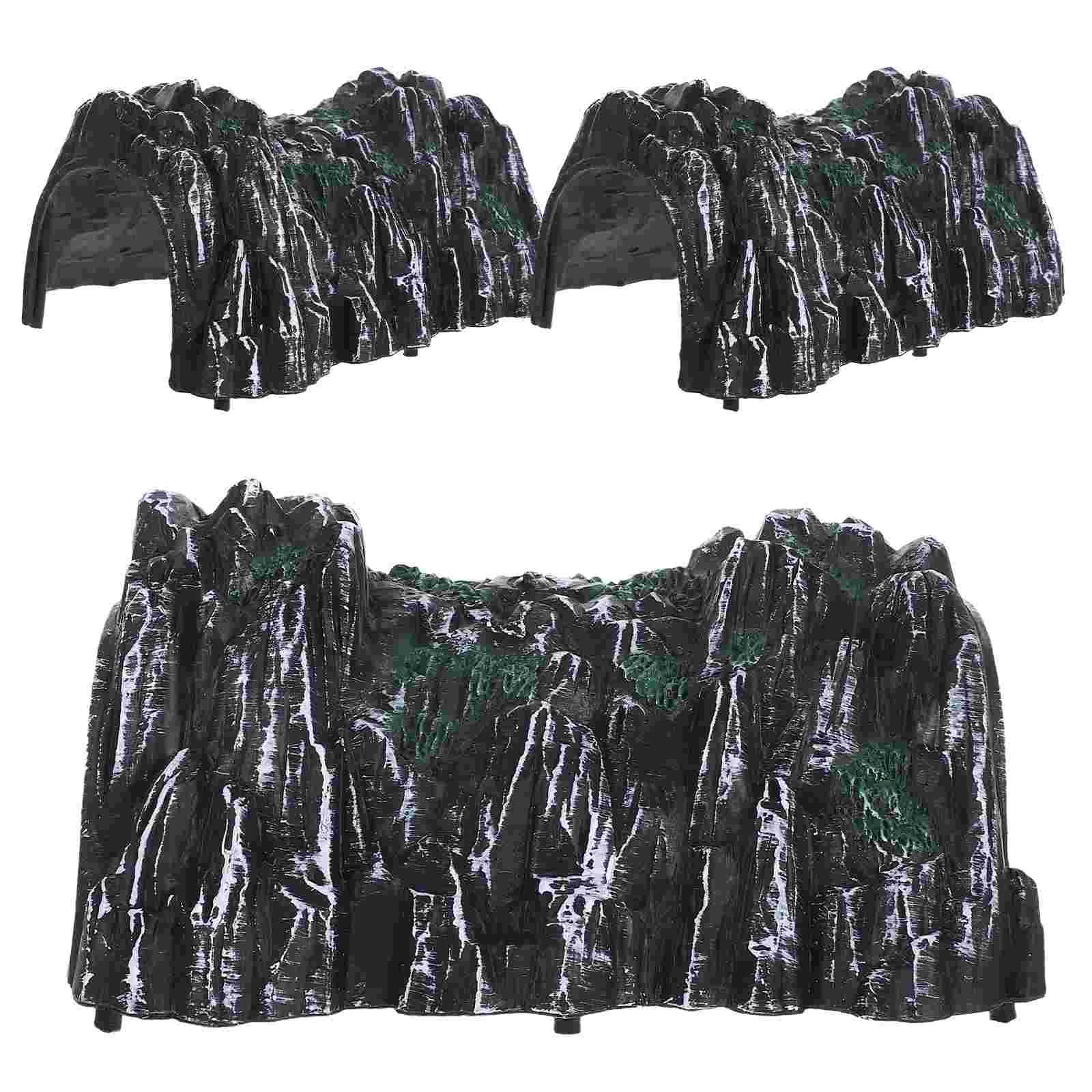

3 Pcs Tunnel Miniature Artificial Cave Model Scene Toys Train Sand Table Kids Building Model Home Decoration Party