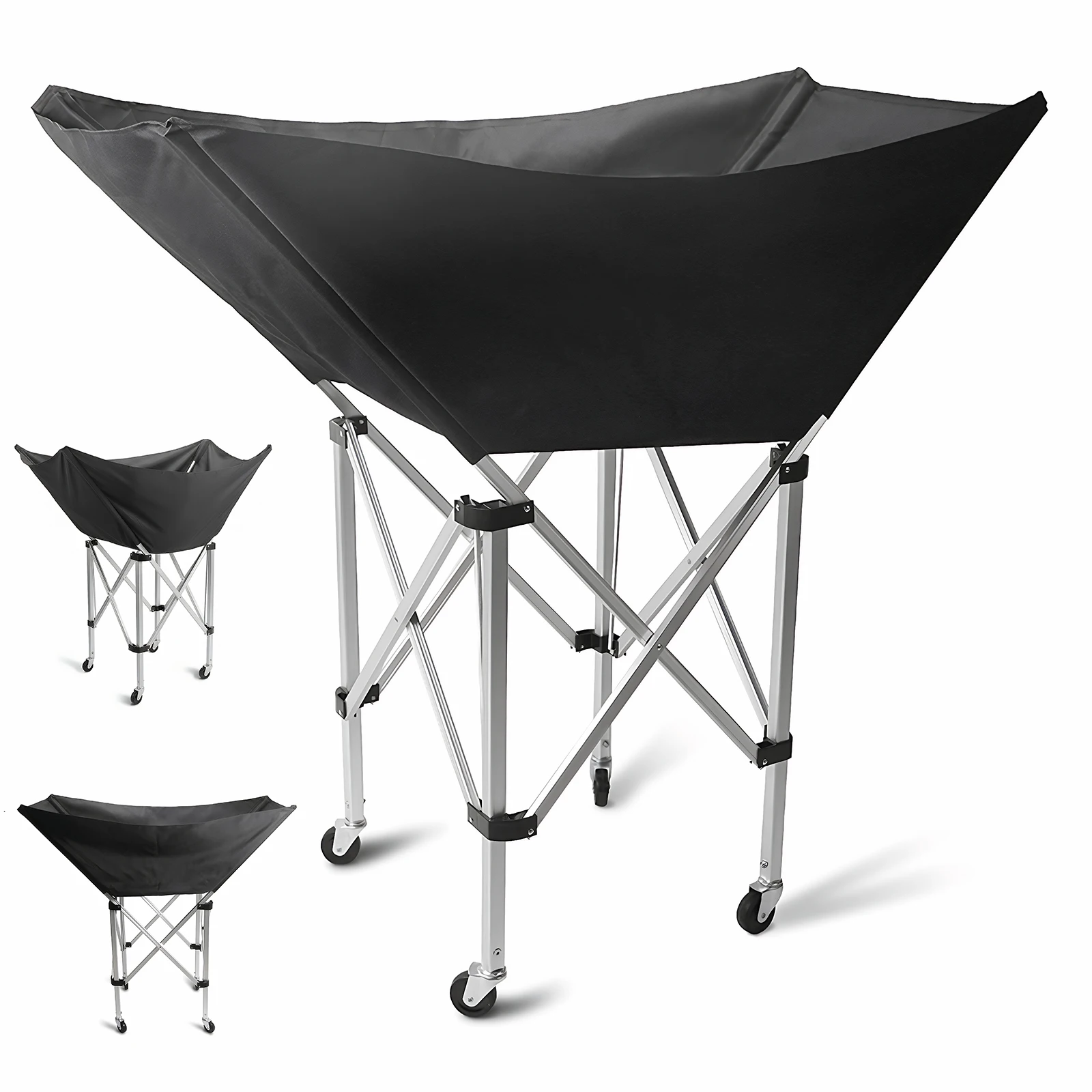 

Складная тележка для мячей-гамака с колесиками, тележка для хранения мячей на колесиках с сумкой для переноски для гаража или тренажерного зала