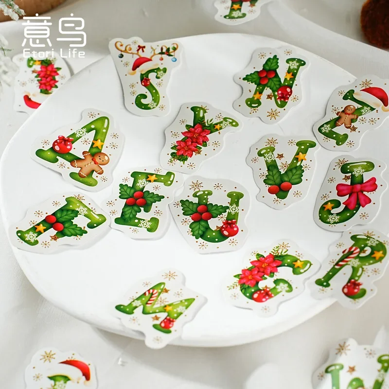 Vintage Christmas Day Stickers Die Cuts Sticker Collection Kit for DIY Scrapbooking Planner/Card Making/Journaling Project