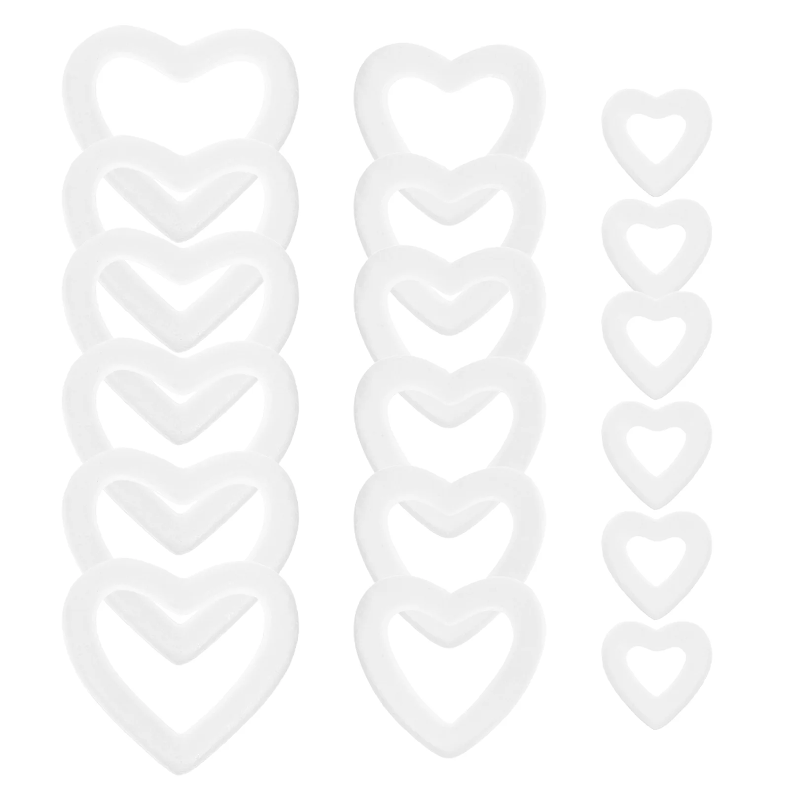 

18 Pcs Striped Masher Love Ring Decoration Pea Wreath Making Form Heart-shaped White Mincer
